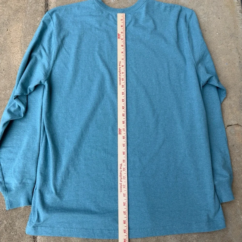 Carhartt‎ Loose Fit Heavyweight Long Sleeve Logo Original Blue Men's Large